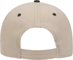 OTTO 19 768 Superior Cotton Twill Low Profile Pro Style Cap Black Khaki Khaki Black Khaki / One Size Fits Most