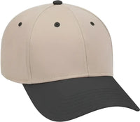 OTTO 19 768 Superior Cotton Twill Low Profile Pro Style Cap Black Khaki Khaki Black Khaki / One Size Fits Most