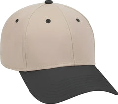 OTTO 19 768 Superior Cotton Twill Low Profile Pro Style Cap Black Khaki Khaki Black Khaki / One Size Fits Most
