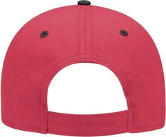 OTTO 19-768 Superior Cotton Twill Low Profile Pro Style Cap - Black Red Red - Black Red / One Size Fits Most