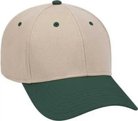 OTTO 19-768 Superior Cotton Twill Low Profile Pro Style Cap - Dark Green Khaki Khaki - Forest Khaki / One Size Fits Most