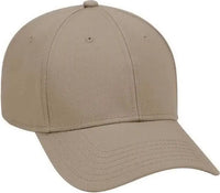 OTTO 19-768 Superior Cotton Twill Low Profile Pro Style Cap - Dark Khaki - Khaki / One Size Fits Most