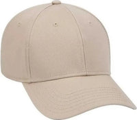 OTTO 19-768 Superior Cotton Twill Low Profile Pro Style Cap - Khaki - Khaki / One Size Fits Most