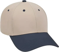 OTTO 19-768 Superior Cotton Twill Low Profile Pro Style Cap - Navy Khaki Khaki - Navy Khaki / One Size Fits Most
