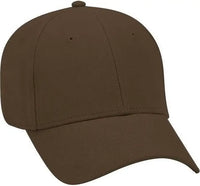 OTTO 19-860 Ultra Soft Superior Brushed Cotton Twill Low Profile Pro Style Cap - Dark Brown - Brown / One Size Fits Most