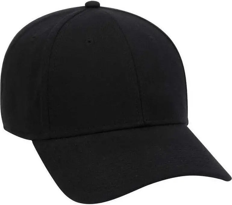 OTTO 19-922 Jersey Knit Low Profile Pro Style Cap - Black - Black / One Size Fits Most