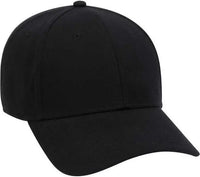 OTTO 19-922 Jersey Knit Low Profile Pro Style Cap - Black - Black / One Size Fits Most