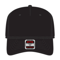 OTTO 1959-1 5 Panel Mid Profile Baseball Cap - Black - Black / 7 3/8’’ - 7 5/8’’