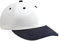 OTTO 21-152 Suede Visor Brushed Bull Denim Low Profile Pro Style Cap - Black White - Black White / One Size Fits Most
