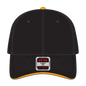 OTTO 23-255 6 Panel Low Profile Baseball Cap - Blk/Blk/Gld - Blk/Blk/Gld / 6 1/2’’ - 7 5/8’’