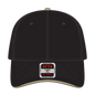 OTTO 23-255 6 Panel Low Profile Baseball Cap - Blk/Blk/Kha - Blk/Blk/Kha / 6 1/2’’ - 7 5/8’’