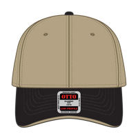 OTTO 23-255 6 Panel Low Profile Baseball Cap - Blk/Kha/Kha - Blk/Kha/Kha / 6 1/2’’ - 7 5/8’’