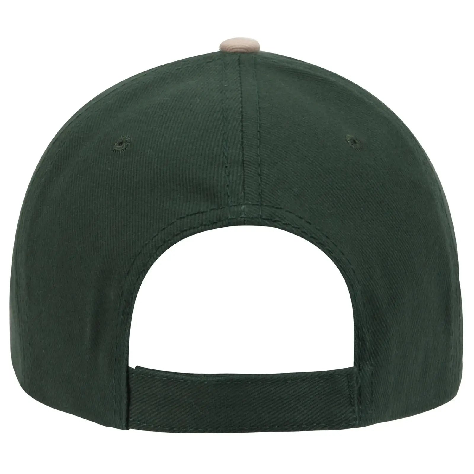 OTTO 23-255 6 Panel Low Profile Baseball Cap - Dk.Grn/Dk.Grn/Kha - Dk.Grn/Dk.Grn/Kha / 6 1/2’’ - 7 5/8’’
