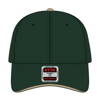OTTO 23-255 6 Panel Low Profile Baseball Cap - Dk.Grn/Dk.Grn/Kha - Dk.Grn/Dk.Grn/Kha / 6 1/2’’ - 7 5/8’’