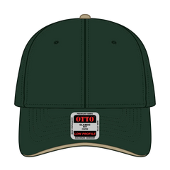 OTTO 23-255 6 Panel Low Profile Baseball Cap - Dk.Grn/Dk.Grn/Kha - Dk.Grn/Dk.Grn/Kha / 6 1/2’’ - 7 5/8’’