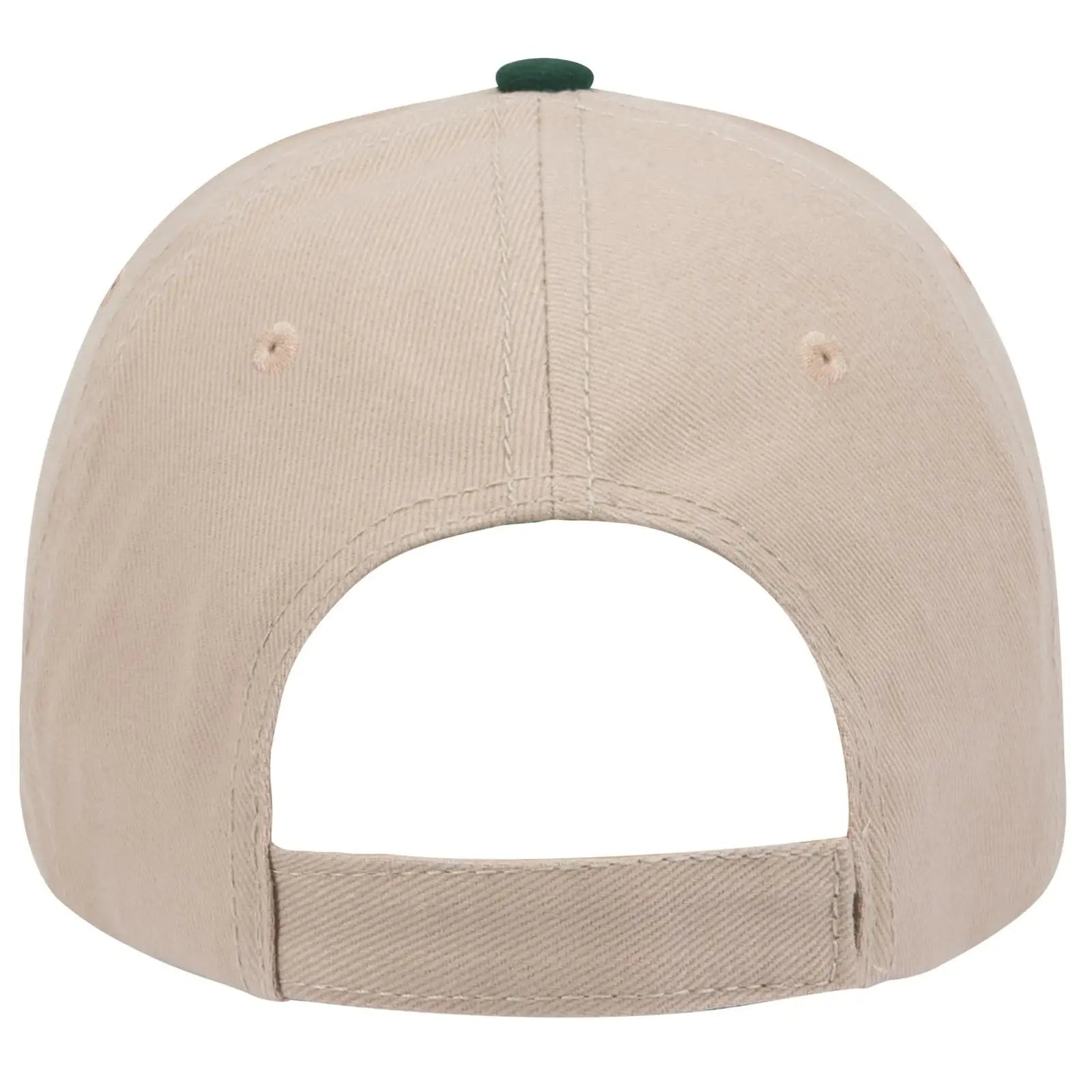 OTTO 23-255 6 Panel Low Profile Baseball Cap - Dk.Grn/Kha/Kha - Dk.Grn/Kha/Kha / 6 1/2’’ - 7 5/8’’
