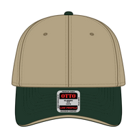 OTTO 23-255 6 Panel Low Profile Baseball Cap - Dk.Grn/Kha/Kha - Dk.Grn/Kha/Kha / 6 1/2’’ - 7 5/8’’