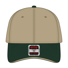 OTTO 23-255 6 Panel Low Profile Baseball Cap - Dk.Grn/Kha/Kha - Dk.Grn/Kha/Kha / 6 1/2’’ - 7 5/8’’