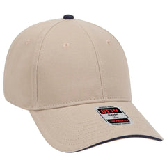 OTTO 23-255 6 Panel Low Profile Baseball Cap - Kha/Kha/Nvy - Kha/Kha/Nvy / 6 1/2’’ - 7 5/8’’