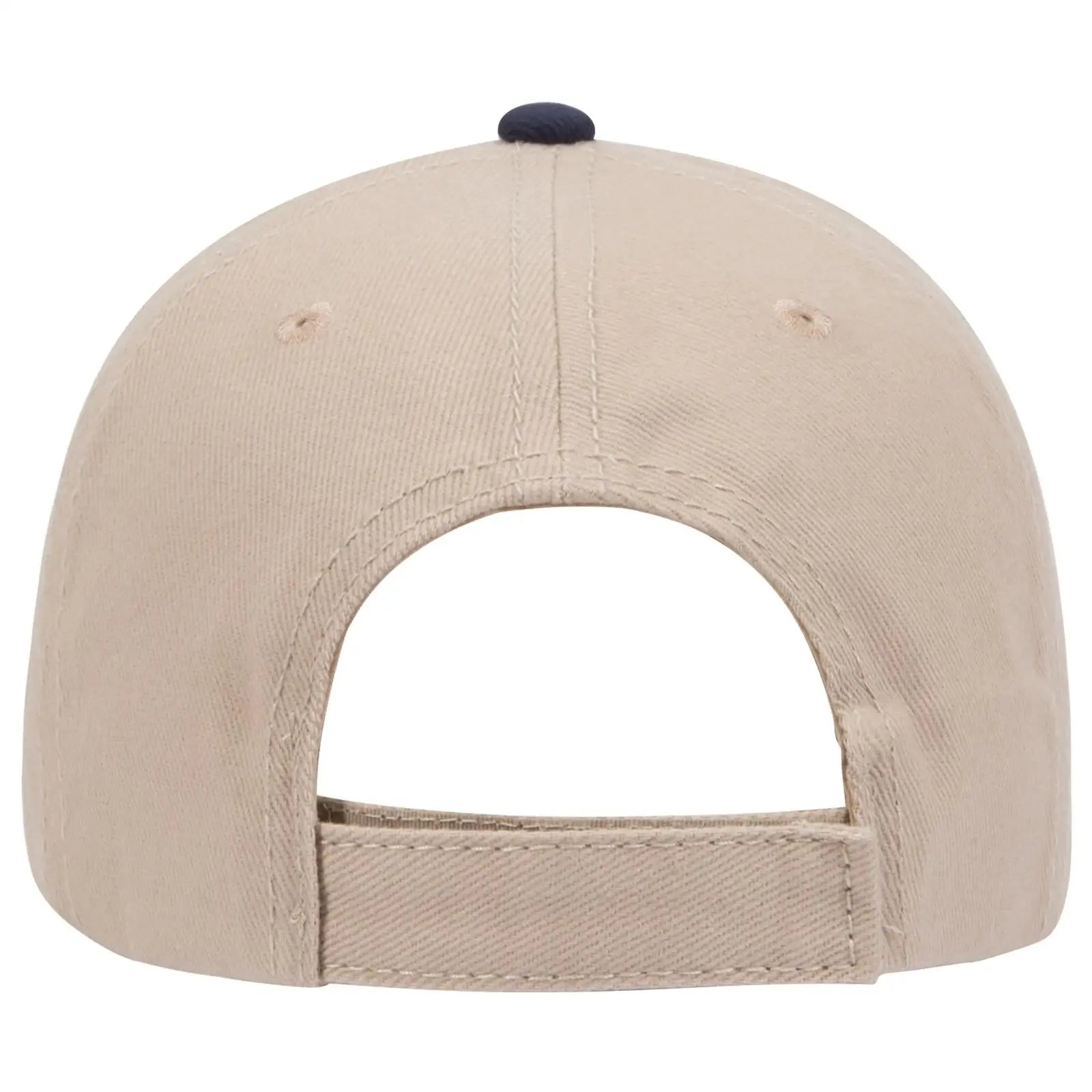 OTTO 23-255 6 Panel Low Profile Baseball Cap - Kha/Kha/Nvy - Kha/Kha/Nvy / 6 1/2’’ - 7 5/8’’