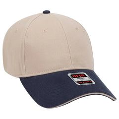 OTTO 23-255 6 Panel Low Profile Baseball Cap - Nvy/Kha/Kha - Nvy/Kha/Kha / 6 1/2’’ - 7 5/8’’