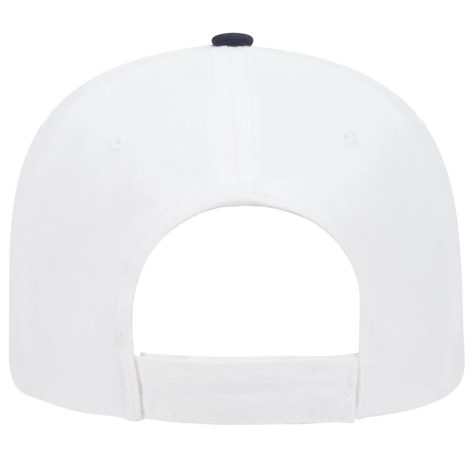 OTTO 23-255 6 Panel Low Profile Baseball Cap - Wht/Wht/Nvy - Wht/Wht/Nvy / 6 1/2’’ - 7 5/8’’