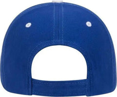 OTTO 23 255 Brushed Bull Denim Sandwich Visor Low Profile Pro Style Cap with Loop Closure Royal Royal White Royal White