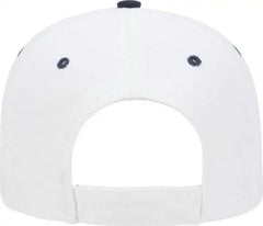 OTTO 23 255 Brushed Bull Denim Sandwich Visor Low Profile Pro Style Cap with Loop Closure White White Navy White Navy