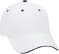 OTTO 23 255 Brushed Bull Denim Sandwich Visor Low Profile Pro Style Cap with Loop Closure White White Navy White Navy