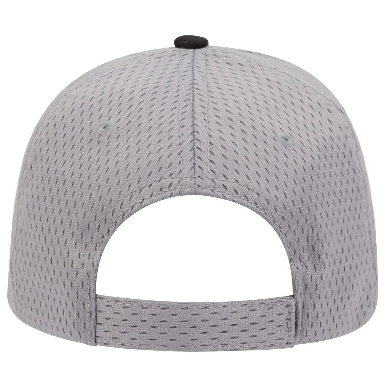 OTTO 23-368 6 Panel Low Profile Baseball Cap - Gry/Gry/Blk - Gry/Gry/Blk / 6 1/2’’ - 7 5/8’’