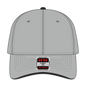 OTTO 23-368 6 Panel Low Profile Baseball Cap - Gry/Gry/Blk - Gry/Gry/Blk / 6 1/2’’ - 7 5/8’’