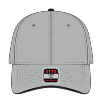 OTTO 23-368 6 Panel Low Profile Baseball Cap - Gry/Gry/Blk - Gry/Gry/Blk / 6 1/2’’ - 7 5/8’’