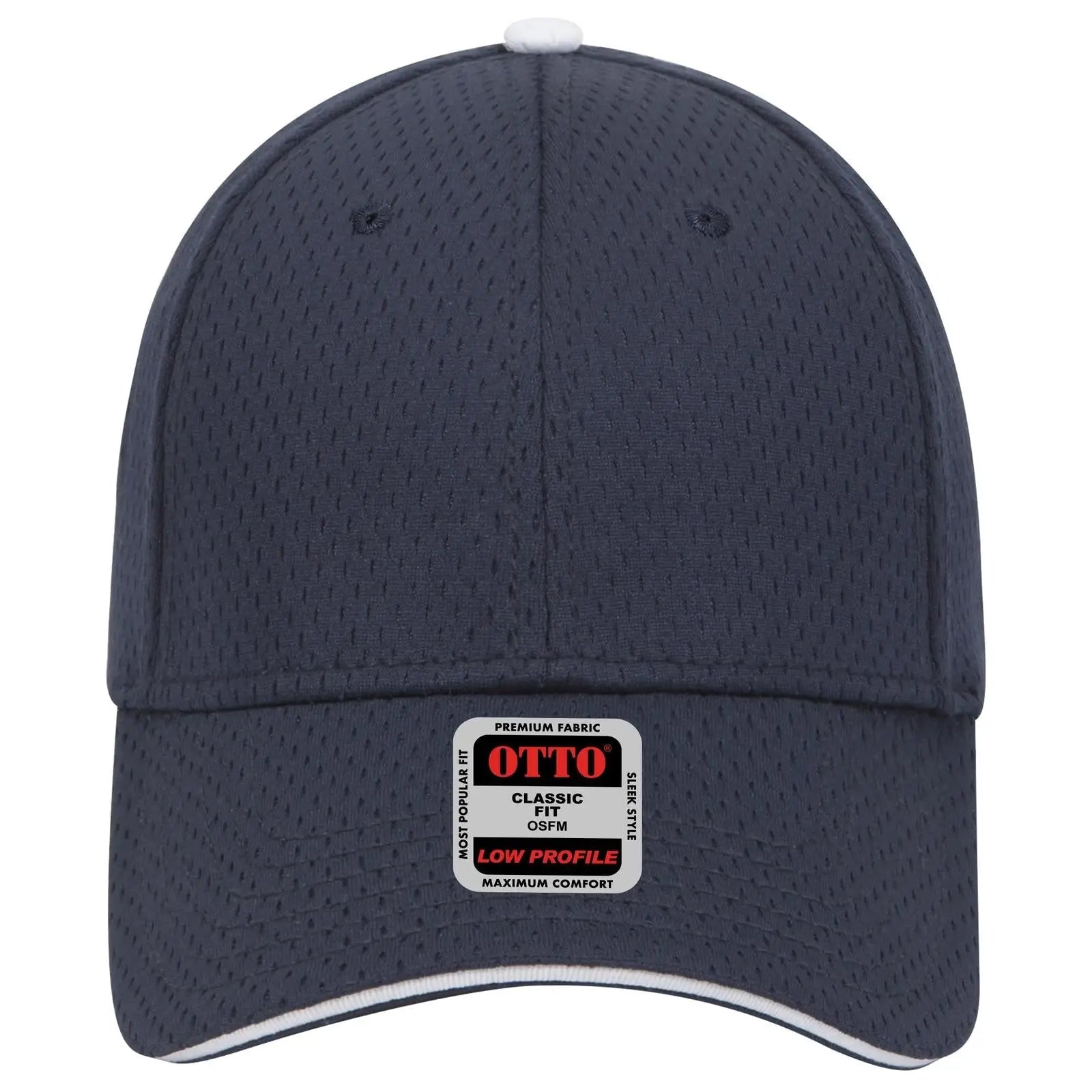 OTTO 23-368 6 Panel Low Profile Baseball Cap - Nvy/Nvy/Wht - Nvy/Nvy/Wht / 6 1/2’’ - 7 5/8’’