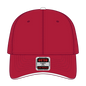 OTTO 23-368 6 Panel Low Profile Baseball Cap - Red/Red/Wht - Red/Red/Wht / 6 1/2’’ - 7 5/8’’