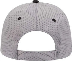OTTO 23-368 Polyester Pro Mesh Sandwich Visor Low Profile Pro Style Structured Firm Front Panel Cap - Gray Gray Black