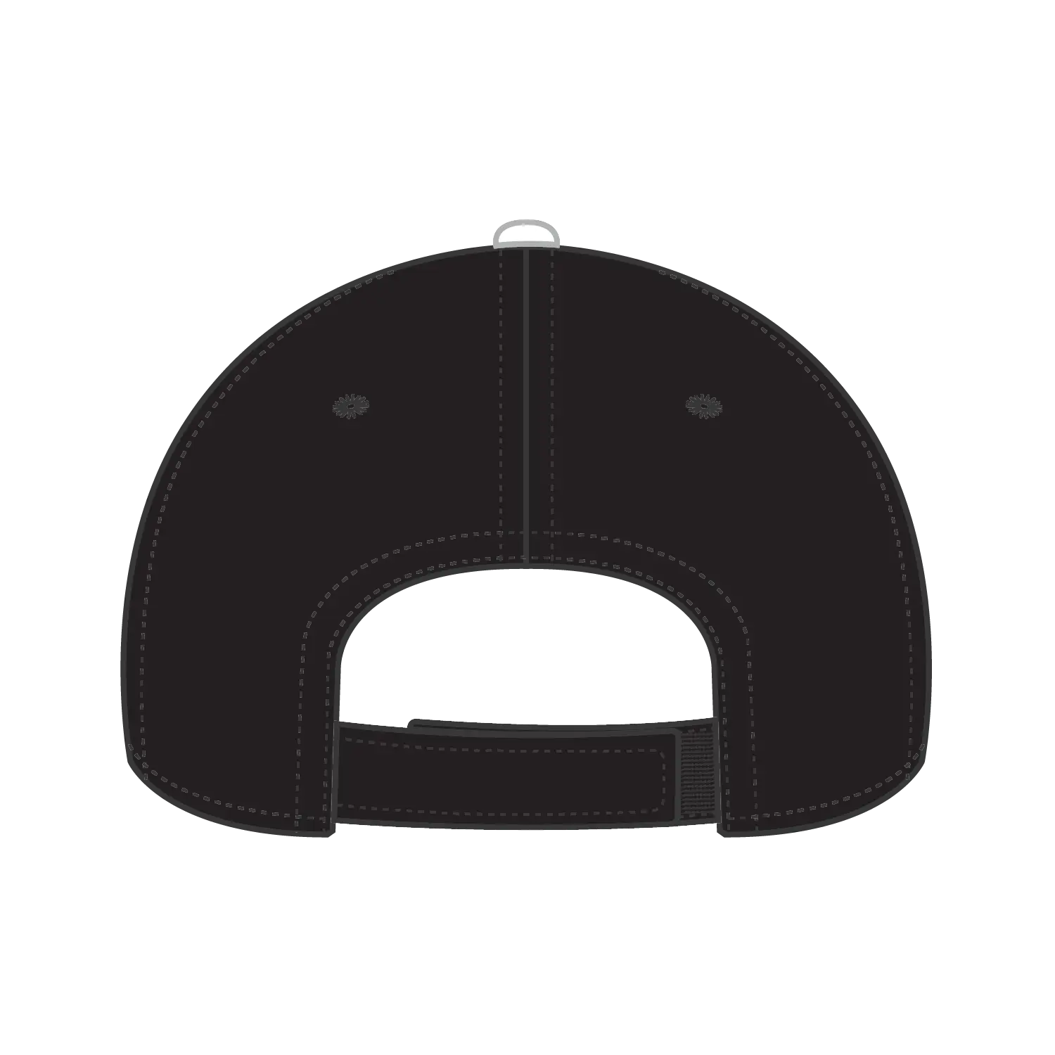 OTTO 23-370 6 Panel Low Profile Baseball Cap - Blk/Blk/Wht - Blk/Blk/Wht / 6 1/2’’ - 7 5/8’’