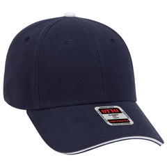 OTTO 23-370 6 Panel Low Profile Baseball Cap - Nvy/Nvy/Wht - Nvy/Nvy/Wht / 6 1/2’’ - 7 5/8’’