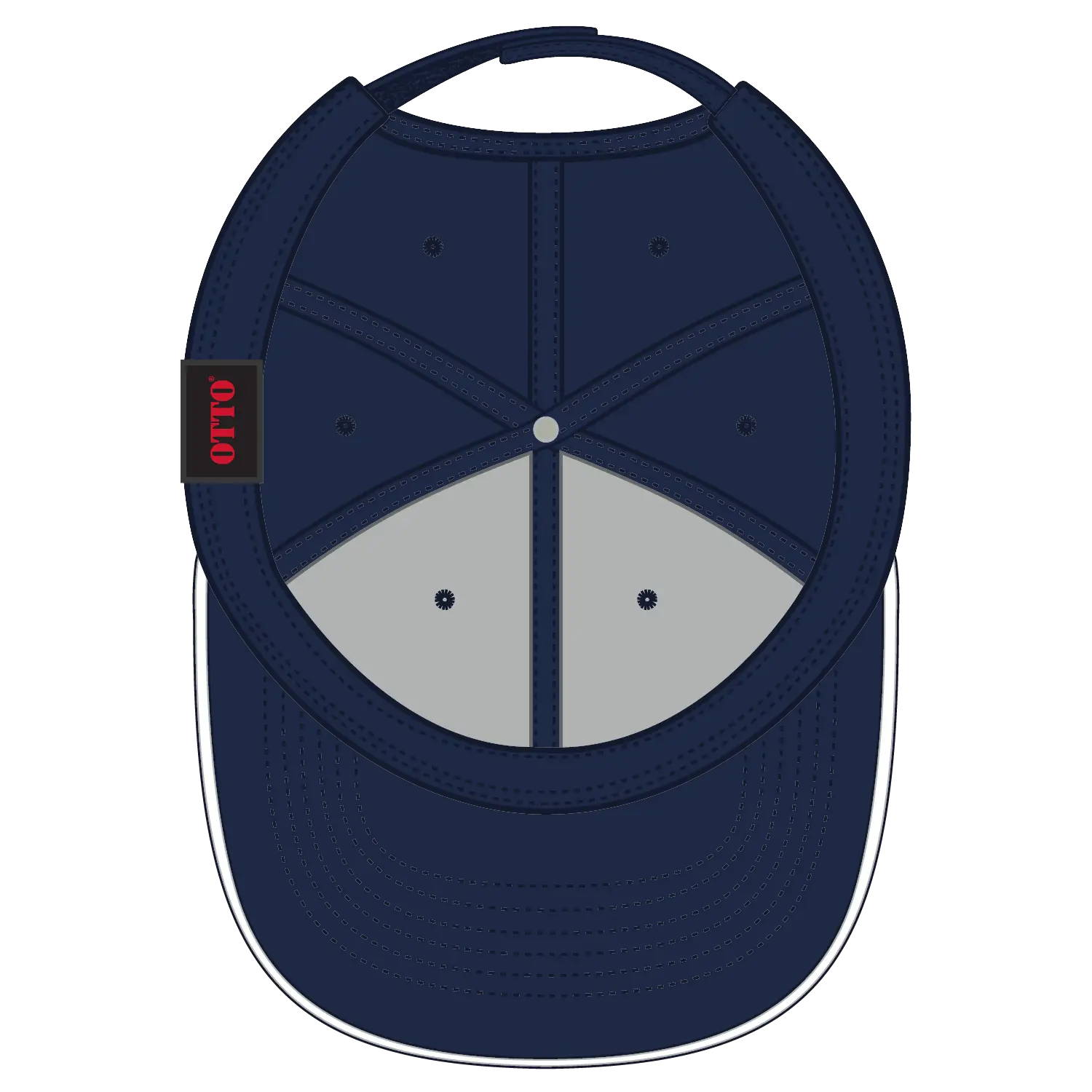OTTO 23-370 6 Panel Low Profile Baseball Cap - Nvy/Nvy/Wht - Nvy/Nvy/Wht / 6 1/2’’ - 7 5/8’’