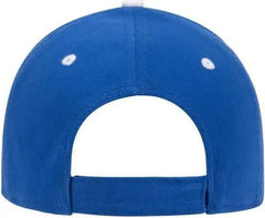 OTTO 23 370 Superior Brushed Cotton Twill Sandwich Visor Low Profile Pro Style Structured Firm Front Panel Cap Royal