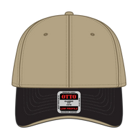 OTTO 23-430 6 Panel Low Profile Baseball Cap - Blk/Kha/Kha - Blk/Kha/Kha / 6 1/2’’ - 7 5/8’’