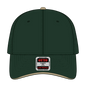 OTTO 23-430 6 Panel Low Profile Baseball Cap - Dk.Grn/Dk.Grn/Kha - Dk.Grn/Dk.Grn/Kha / 6 1/2’’ - 7 5/8’’
