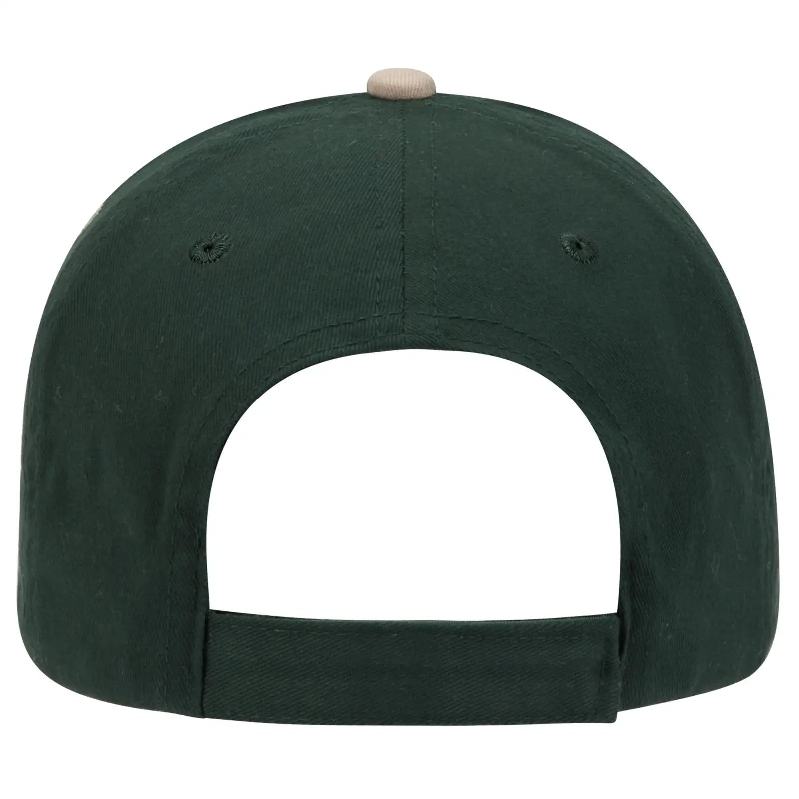 OTTO 23-430 6 Panel Low Profile Baseball Cap - Dk.Grn/Dk.Grn/Kha - Dk.Grn/Dk.Grn/Kha / 6 1/2’’ - 7 5/8’’