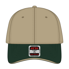 OTTO 23-430 6 Panel Low Profile Baseball Cap - Dk.Grn/Kha/Kha - Dk.Grn/Kha/Kha / 6 1/2’’ - 7 5/8’’