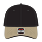 OTTO 23-430 6 Panel Low Profile Baseball Cap - Kha/Blk/Blk - Kha/Blk/Blk / 6 1/2’’ - 7 5/8’’