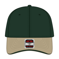 OTTO 23-430 6 Panel Low Profile Baseball Cap - Kha/Dk.Grn/Dk.Grn - Kha/Dk.Grn/Dk.Grn / 6 1/2’’ - 7 5/8’’