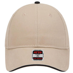 OTTO 23-430 6 Panel Low Profile Baseball Cap - Kha/Kha/Blk - Kha/Kha/Blk / 6 1/2’’ - 7 5/8’’