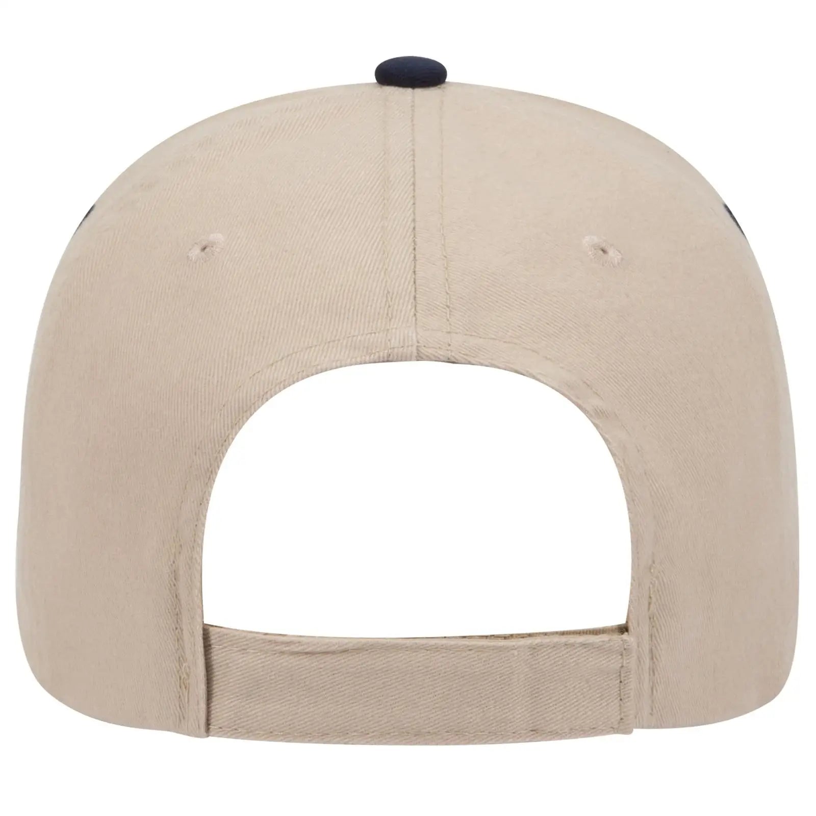 OTTO 23-430 6 Panel Low Profile Baseball Cap - Kha/Kha/Nvy - Kha/Kha/Nvy / 6 1/2’’ - 7 5/8’’