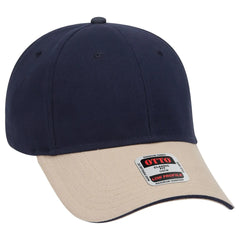 OTTO 23-430 6 Panel Low Profile Baseball Cap - Kha/Nvy/Nvy - Kha/Nvy/Nvy / 6 1/2’’ - 7 5/8’’
