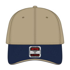 OTTO 23-430 6 Panel Low Profile Baseball Cap - Nvy/Kha/Kha - Nvy/Kha/Kha / 6 1/2’’ - 7 5/8’’