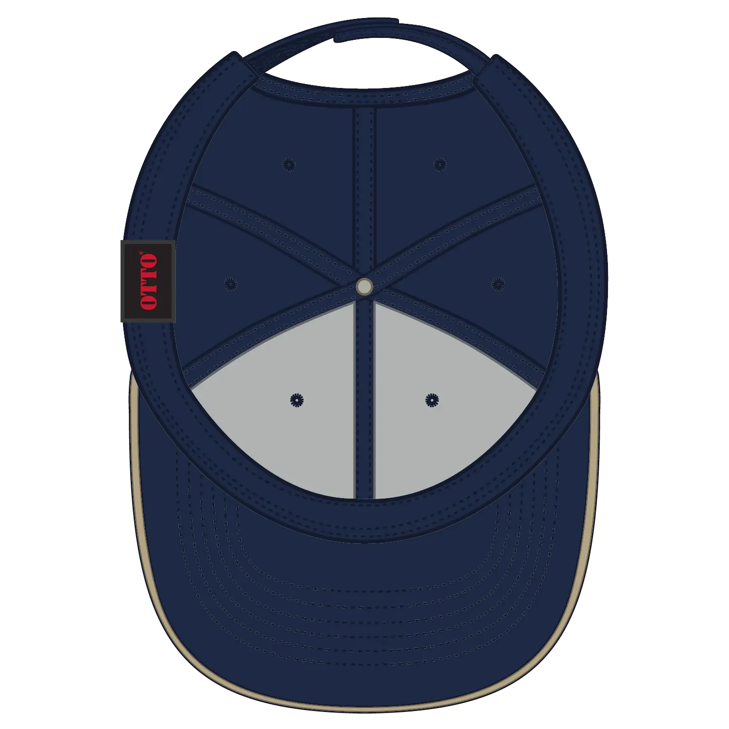 OTTO 23-430 6 Panel Low Profile Baseball Cap - Nvy/Nvy/Kha - Nvy/Nvy/Kha / 6 1/2’’ - 7 5/8’’